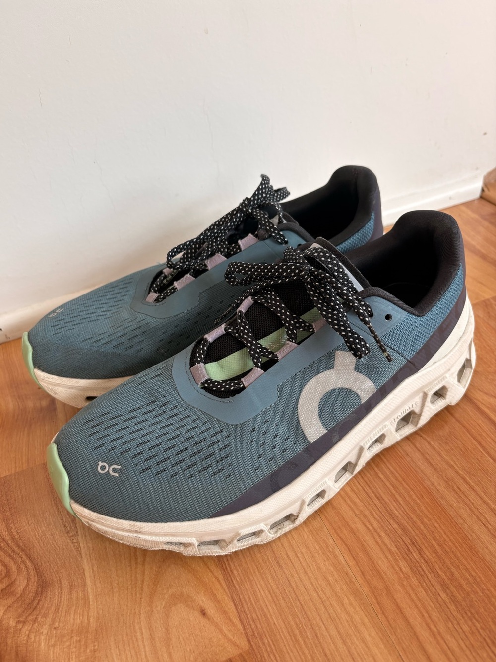 On Running Kids Teal Sneakers with Light Green Accents